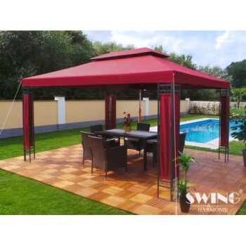 Vrtni paviljoni - 3m x 4m rdeč