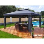 Paviljon | Milano | Antracit moder Vrtni paviljoni - 3m x 4m - Antracit barve