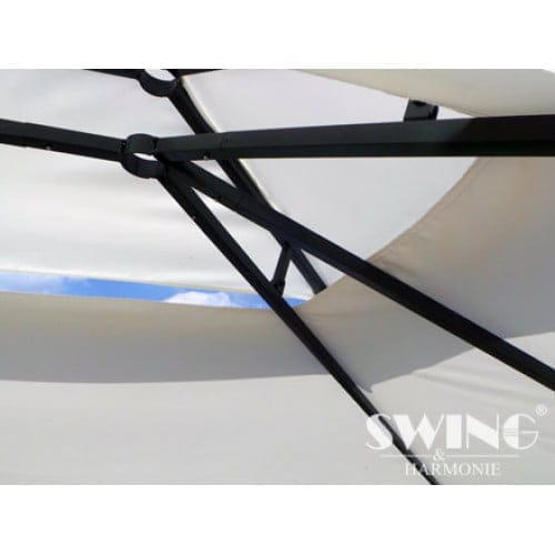 Paviljon | Milano | Vrtni paviljoni |Antracit moder| - 3m x 4m | LED svetilke-93160