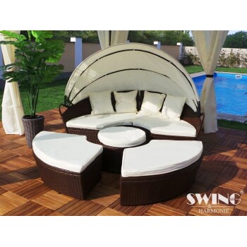 Ležalnik sončni otok - Ležalnik Royal Sun - Rjava XL-0