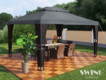Paviljon | Luxus - Modra antracit & black - "Royal" - Vrtni Paviljon 3x4 m