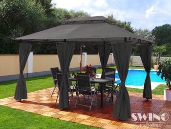Paviljon Minzo 3x4 m | Temno siva