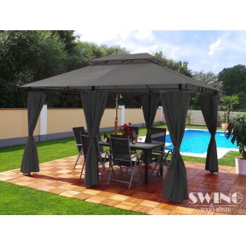 Paviljon Minzo 3x4 m | Temno siva