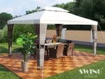 Paviljon | Luxus - Sivo bel - "Royal" - Vrtni Paviljon 3x4 m