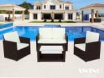 Vrtna sedežna garnitura | Miami - polyrattan | Rjava