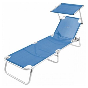 Ležalnik za vrt in plažo s strehico