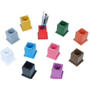 Komplet 11 barvnih stojal za barvice | MML0012 – Set of 11 Colored Pencil Holders- 1 | Montessori materiali
