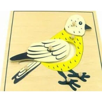 Montessori materiali | Sestavljanka ptica