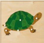 Montessori materiali | Sestavljanka želva