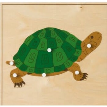 Montessori materiali | Sestavljanka želva