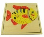 Montessori materiali | Sestavljanka riba puzzle
