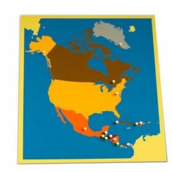 Puzzle | sestavljanka Severna Amerika - montessori materiali