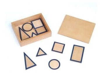 Osnovne ploskve za geometrijska telesa MMM0038 Montessori