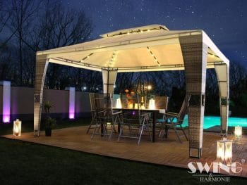 Paviljoni za na vrt. Vrtni paviljoi v višjem razredu z led osvetlitvijo