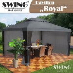 Paviljon z streho in z led svetili