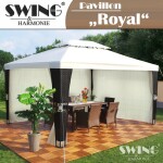 Paviljoni za vrt in paviljon za teraso z led svetili