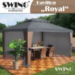 Siva rjava kombinacija barve za vaš vrt -Paviljon z sivo streho