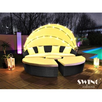 Vrtni lažalniki - Vrtni ležalnik z led osvetlitvijo - Sveti ob večerh kadar želite svetlobo