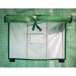 Tople grede in rastlinjaki Več pridelka zaradi učinka tople grede. Ensotavna montaža zaradi plug-in sistema. S stranskimi okenci za dodatno zračenje. Enostavna montaža. Rastlinjak je sestavljen iz prašno barvanih kovinskih palic in armirane folije