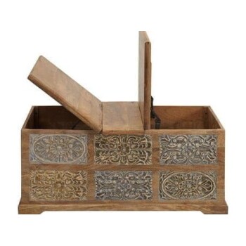 SKRINJA les naravna, svetlo siva, svetlo rjava