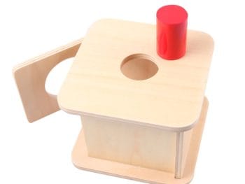 Zabojček s predalom - Rdeč valjček | Montessori
