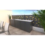 LETNA KUHINJA MS VISCOM ELEMENT Z VRATI ANTRACIT 900 X 634 MM – predstavitvena slika