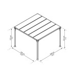 PALRAM MILANO 3000 PAVILJON, SIVA/BRONZA – predstavitvena slika