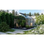 STEKLEN RASTLINJAK VITAVIA PLANET 5000 ESG 3MM, 1,95X2,57M ČRNA - RASTLINJAK+ OKVIR ZA TEMELJ – predstavitvena slika