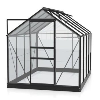 STEKLEN RASTLINJAK VITAVIA PLANET 5000 ESG 3MM, 1,95X2,57M ČRNA - RASTLINJAK+ OKVIR ZA TEMELJ