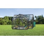 STEKLEN RASTLINJAK VITAVIA ORANŽERIJA SIRIUS ESG 3MM ČRNA 3.8X3.8M – predstavitvena slika