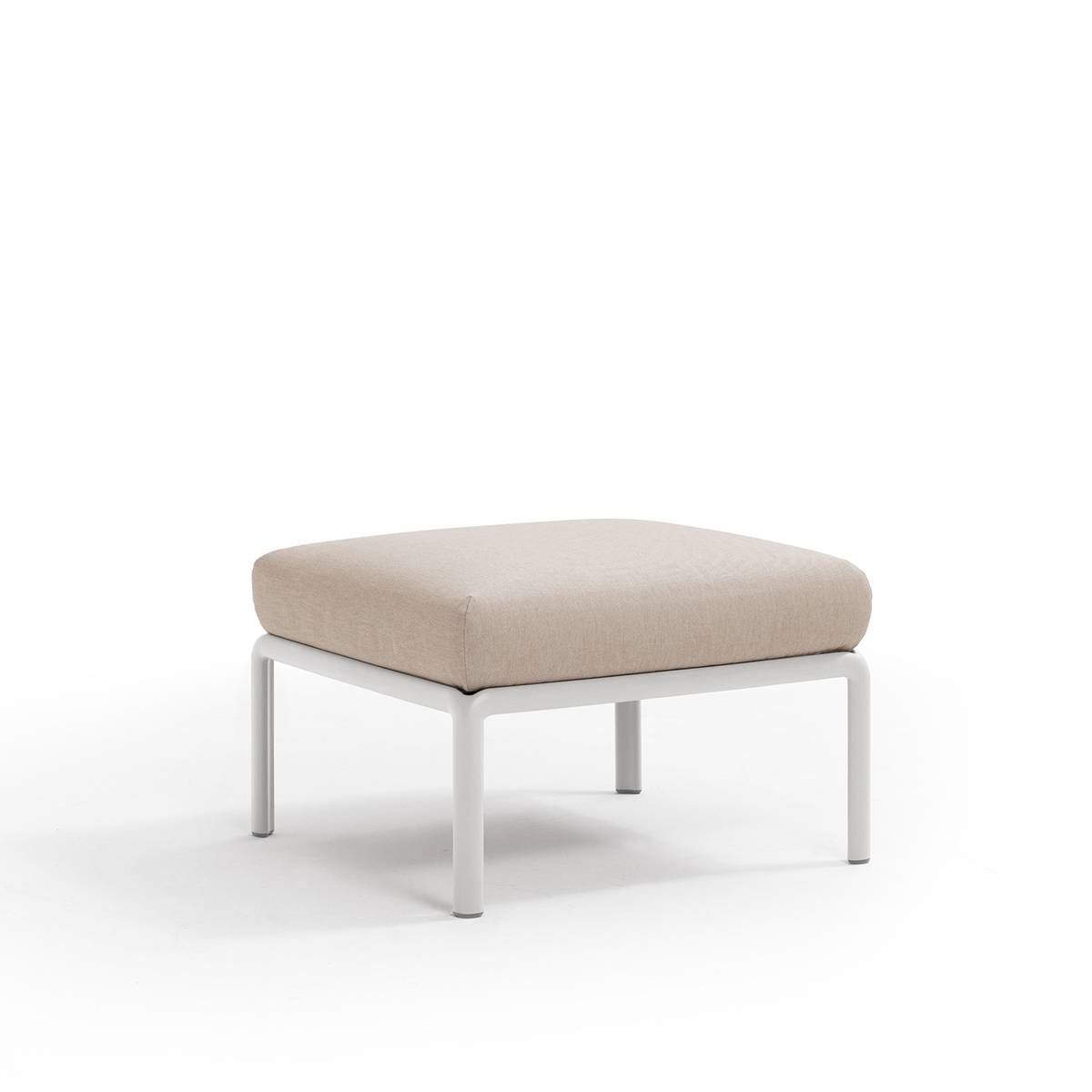 Dodatni element KOMODO Bianco, Canvas Dodatni element KOMODO, ki je lahko kot del vrtne sedežne garniture ali samostojno kot tabure, del počivalnika ali klubska mizica. Poljubno sestavite svoj