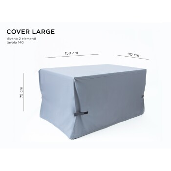 Zaščitna prevleka za vrtno pohištvo L. Nardi prevleke za zaščito zunanjega pohištva v temno sivi barvi. Na voljo za zaščito stolov, miz, Komodo