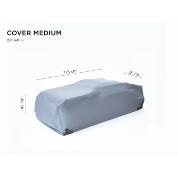 Prevleka za vrtno pohištvo M. Nardi prevleka za zaščito vrtnega pohištva v temno sivi barvi. Na voljo za zaščito stolov, miz, Komodo elementov ali