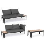 KOVINSKA VRTNA GARNITURA BIZZOTTO NARELLE CHAR YK13 CORNER SOFA SET3 W-CU – predstavitvena slika