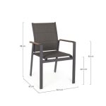 KOVINSKI STOL BIZZOTTO KUBIK CHARCOAL SJ61 – predstavitvena slika