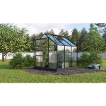 STEKLEN RASTLINJAK VITAVIA PLANET 3800 ESG 3MM, 1,95X1,95M ČRNA- RASTLINJAK+ OKVIR ZA TEMELJ – predstavitvena slika