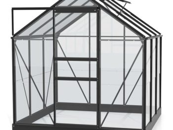 STEKLEN RASTLINJAK VITAVIA PLANET 3800 ESG 3MM, 1,95X1,95M ČRNA- RASTLINJAK+ OKVIR ZA TEMELJ