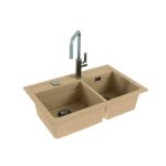 GRANITAL POMIVALNO KORITO ALVEUS ATROX 50, BEIGE G55 790X500 MM – predstavitvena slika