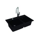 GRANITAL POMIVALNO KORITO ALVEUS ATROX 50, CARBON G91 790X500 MM – predstavitvena slika