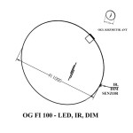 KLASIČNO OGLEDALO KOLPA SAN OG FI100, LED, IR, DIM – predstavitvena slika