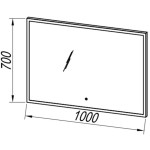 KLASIČNO OGLEDALO KOLPA SAN OGO 100-LED,T OXANA INTEGR. SVET., SENZ. STIK – predstavitvena slika