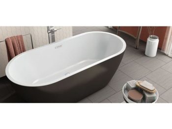 KOPALNA KAD SAMOSTOJEČA KOLPA SAN DALIA-FS 170X80/O BLACK S PRELIVNO GARNITURO