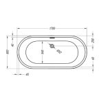 KOPALNA KAD SAMOSTOJEČA KOLPA SAN DALIA-FS 170X80/O WHITE S PRELIVNO GARNITURO – predstavitvena slika