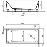 KOPALNA KAD SAMOSTOJEČA KOLPA SAN RAMONA-FS 180X80 BELA ODL. GARN. UP&DOWN SISTEM – predstavitvena slika