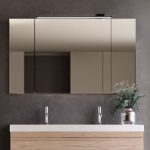KOPANIŠKA OMARICA Z OGLEDALOM SAN TON 120 WH NAOMI
