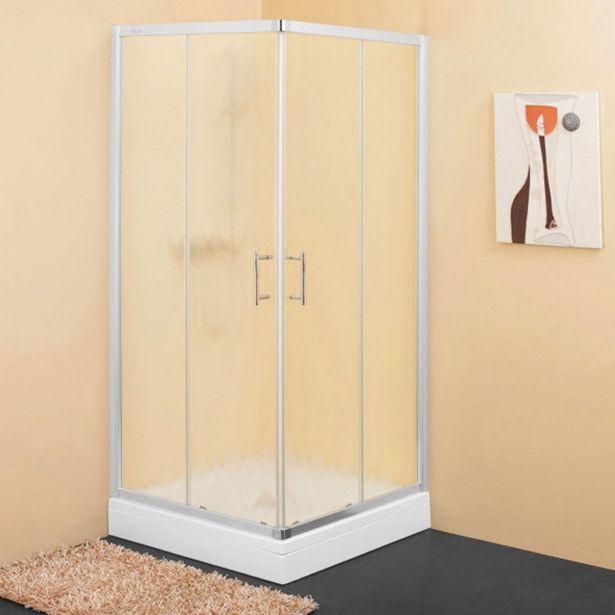 KOTNA KABINA ZA PRHANJE KOLPA SAN TKK 80X90/K SQ LINE H190 SILVER PR. PROZORNO ST.