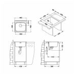 NERJAVNO POMIVALNO KORITO ALVEUS BASIC 140, SATIN 465X465 MM – predstavitvena slika