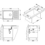 NERJAVNO POMIVALNO KORITO ALVEUS GALEO 30, SATIN 860X500 MM – predstavitvena slika