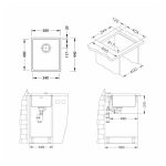 NERJAVNO POMIVALNO KORITO ALVEUS KOMBINO 20, SATIN 380X440 MM – predstavitvena slika