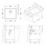 NERJAVNO POMIVALNO KORITO ALVEUS KOMBINO 40, SATIN 450X400 MM – predstavitvena slika
